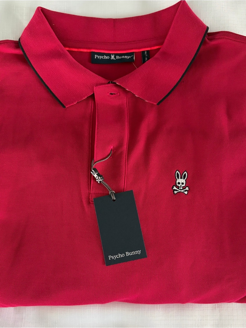 Psycho Bunny Men's Big and Tall 1XLT Persian Walter Pique Polo Persian Red